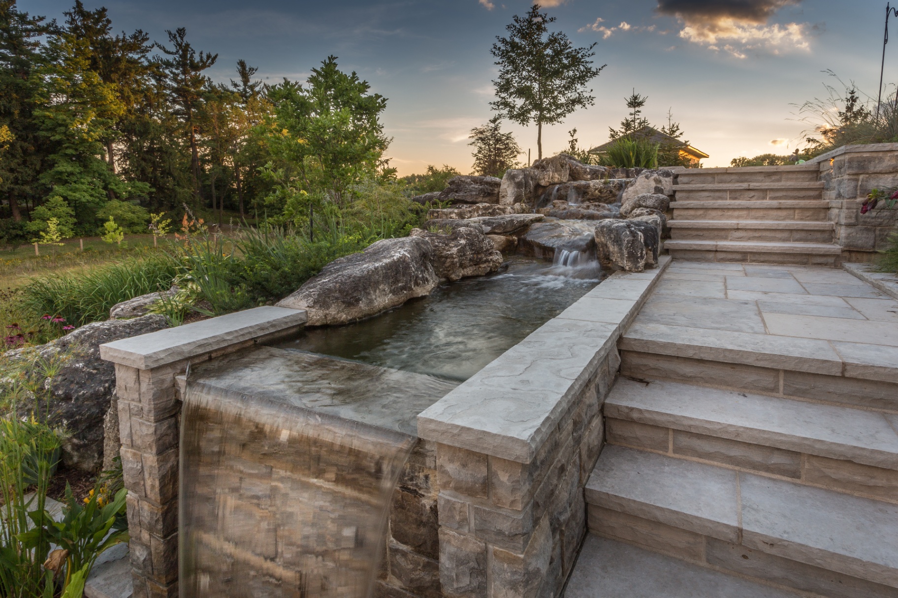 Serene reflecting pool